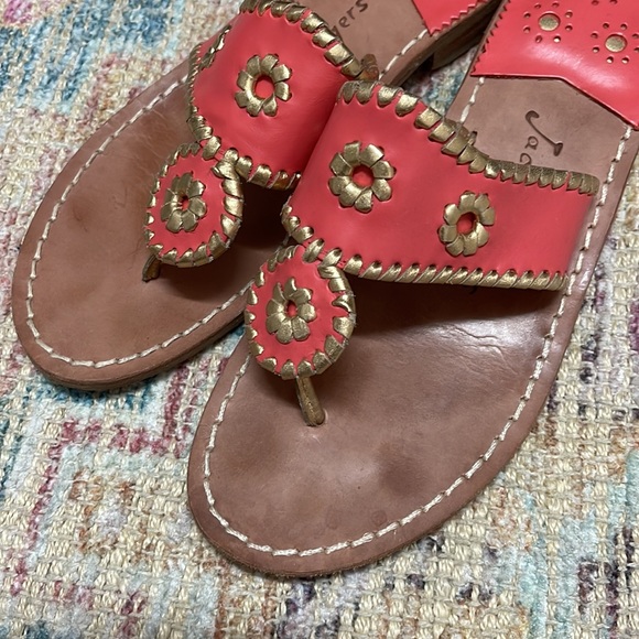 Coral Jack Roger sandals - size 7 - Picture 2 of 5